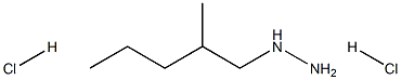 1-(2-methylpentyl)hydrazine dihydrochloride,,结构式