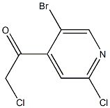 1-(5-bromo-2-chloropyridin-4-yl)-2-chloroethanone,,结构式
