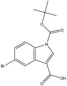 1-(tert-butoxycarbonyl)-5-bromo-1H-indole-3-carboxylic acid Structure