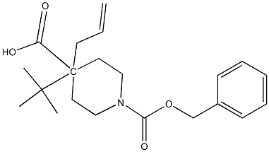1-benzyl 4-tert-butyl 4-allylpiperidine-1,4-dicarboxylate Struktur