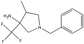 1-Benzyl-4-methyl-3-trifluoromethyl-pyrrolidin-3-ylamine Struktur