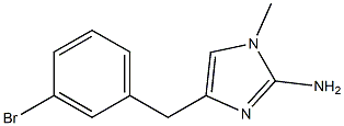 1-methyl-4-(3-bromobenzyl)-1H-imidazol-2-amine Struktur