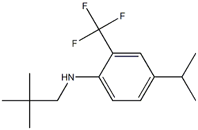 2-(trifluoromethyl)-4-isopropyl-N-neopentylbenzenamine,,结构式