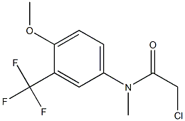 2-chloro-N-(3-(trifluoromethyl)-4-methoxyphenyl)-N-methylacetamide 化学構造式