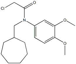 2-chloro-N-(cycloheptylmethyl)-N-(3,4-dimethoxyphenyl)acetamide,,结构式