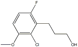 3-(2-chloro-6-fluoro-3-methoxyphenyl)propan-1-ol 结构式