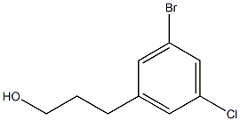 3-(3-bromo-5-chlorophenyl)propan-1-ol 化学構造式