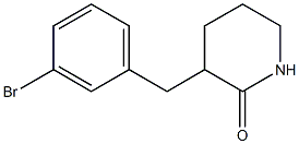 3-(3-bromobenzyl)piperidin-2-one,,结构式