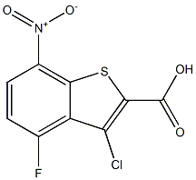 3-chloro-4-fluoro-7-nitrobenzo[b]thiophene-2-carboxylic acid Structure