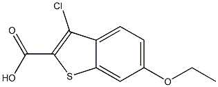 3-chloro-6-ethoxybenzo[b]thiophene-2-carboxylic acid 结构式