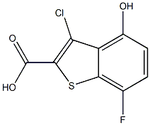 3-chloro-7-fluoro-4-hydroxybenzo[b]thiophene-2-carboxylic acid Struktur