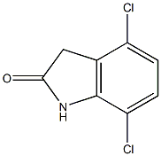 4,7-dichloroindolin-2-one,,结构式