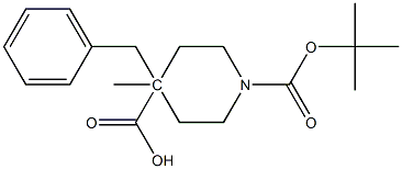 4-benzyl 1-tert-butyl 4-methylpiperidine-1,4-dicarboxylate Struktur