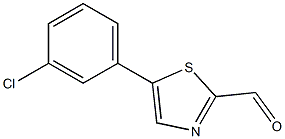 5-(3-chlorophenyl)thiazole-2-carbaldehyde Struktur