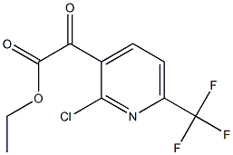 ethyl 2-(2-chloro-6-(trifluoromethyl)pyridin-3-yl)-2-oxoacetate Struktur
