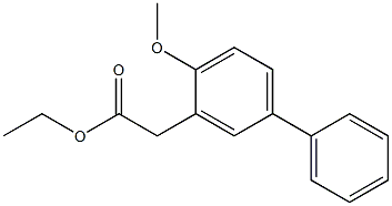 ethyl 2-(2-methoxy(5-phenyl)phenyl)acetate 化学構造式