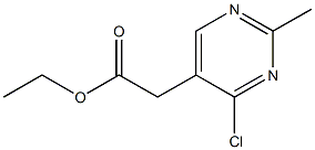 ethyl 2-(4-chloro-2-methylpyrimidin-5-yl)acetate,,结构式