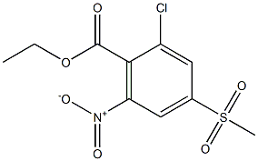 ethyl 2-chloro-4-(methylsulfonyl)-6-nitrobenzoate 化学構造式