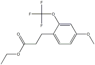 ethyl 3-(4-methoxy-2-(trifluoromethoxy)phenyl)propanoate Structure