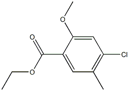 ethyl 4-chloro-2-methoxy-5-methylbenzoate 结构式