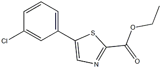 ethyl 5-(3-chlorophenyl)thiazole-2-carboxylate 结构式