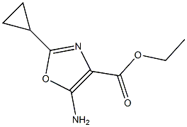 ethyl 5-amino-2-cyclopropyloxazole-4-carboxylate Struktur