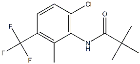 N-(6-chloro-2-methyl-3-(trifluoromethyl)phenyl)pivalamide Struktur