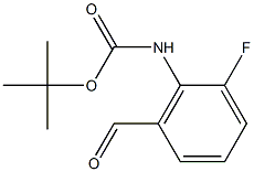 tert-butyl 2-fluoro-6-formylphenylcarbamate,,结构式