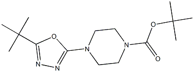 tert-butyl 4-(5-tert-butyl-1,3,4-oxadiazol-2-yl)piperazine-1-carboxylate Struktur