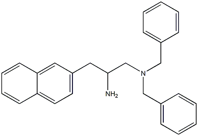 2-Amino-1-dibenzylamino-3-(2-naphthyl)propane Struktur
