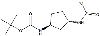 Boc-(1S,3S)-3-aminocyclopentylcarbamate,,结构式