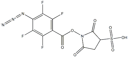 Sulfo-succinimidyl-4-azido-2,3,5,6-tetrafluorobenzoate 化学構造式