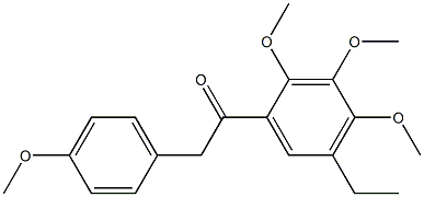 1-(5-ethyl-2,3,4-trimethoxyphenyl)-2-(4-methoxyphenyl)ethanone Struktur
