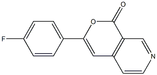 3-(4-fluorophenyl)-1H-pyrano[3,4-c]pyridin-1-one Struktur