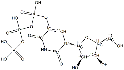 Uridine 5-Triphosphate-13C9 结构式