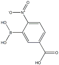 3-Borono-4-nitrobenzoic acid 化学構造式