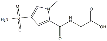 ({[4-(aminosulfonyl)-1-methyl-1H-pyrrol-2-yl]carbonyl}amino)acetic acid Structure