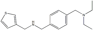 ({4-[(diethylamino)methyl]phenyl}methyl)(thiophen-3-ylmethyl)amine 化学構造式