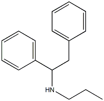 (1,2-ジフェニルエチル)(プロピル)アミン 化学構造式