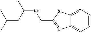 (1,3-benzothiazol-2-ylmethyl)(4-methylpentan-2-yl)amine,,结构式