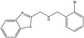(1,3-benzothiazol-2-ylmethyl)[(2-bromophenyl)methyl]amine,,结构式