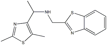 (1,3-benzothiazol-2-ylmethyl)[1-(2,5-dimethyl-1,3-thiazol-4-yl)ethyl]amine Structure