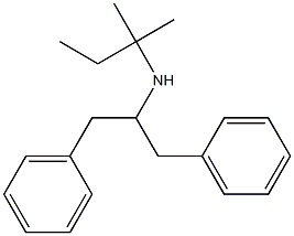 (1,3-diphenylpropan-2-yl)(2-methylbutan-2-yl)amine,,结构式