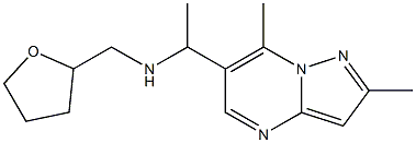 (1-{2,7-dimethylpyrazolo[1,5-a]pyrimidin-6-yl}ethyl)(oxolan-2-ylmethyl)amine,,结构式