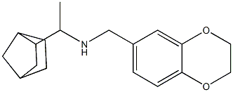 (1-{bicyclo[2.2.1]heptan-2-yl}ethyl)(2,3-dihydro-1,4-benzodioxin-6-ylmethyl)amine Structure