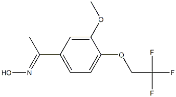 (1E)-1-[3-methoxy-4-(2,2,2-trifluoroethoxy)phenyl]ethanone oxime Structure