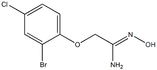 (1Z)-2-(2-bromo-4-chlorophenoxy)-N'-hydroxyethanimidamide Structure