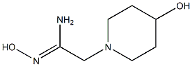 (1Z)-N'-hydroxy-2-(4-hydroxypiperidin-1-yl)ethanimidamide Struktur