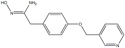 (1Z)-N'-hydroxy-2-[4-(pyridin-3-ylmethoxy)phenyl]ethanimidamide Struktur