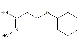(1Z)-N'-hydroxy-3-[(2-methylcyclohexyl)oxy]propanimidamide,,结构式